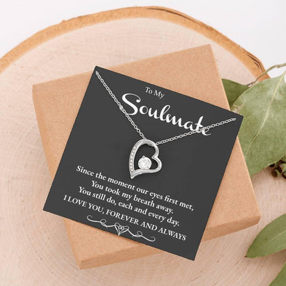 Soulmate Forever Love Heart Necklace - Mallard Moon Gift Shop