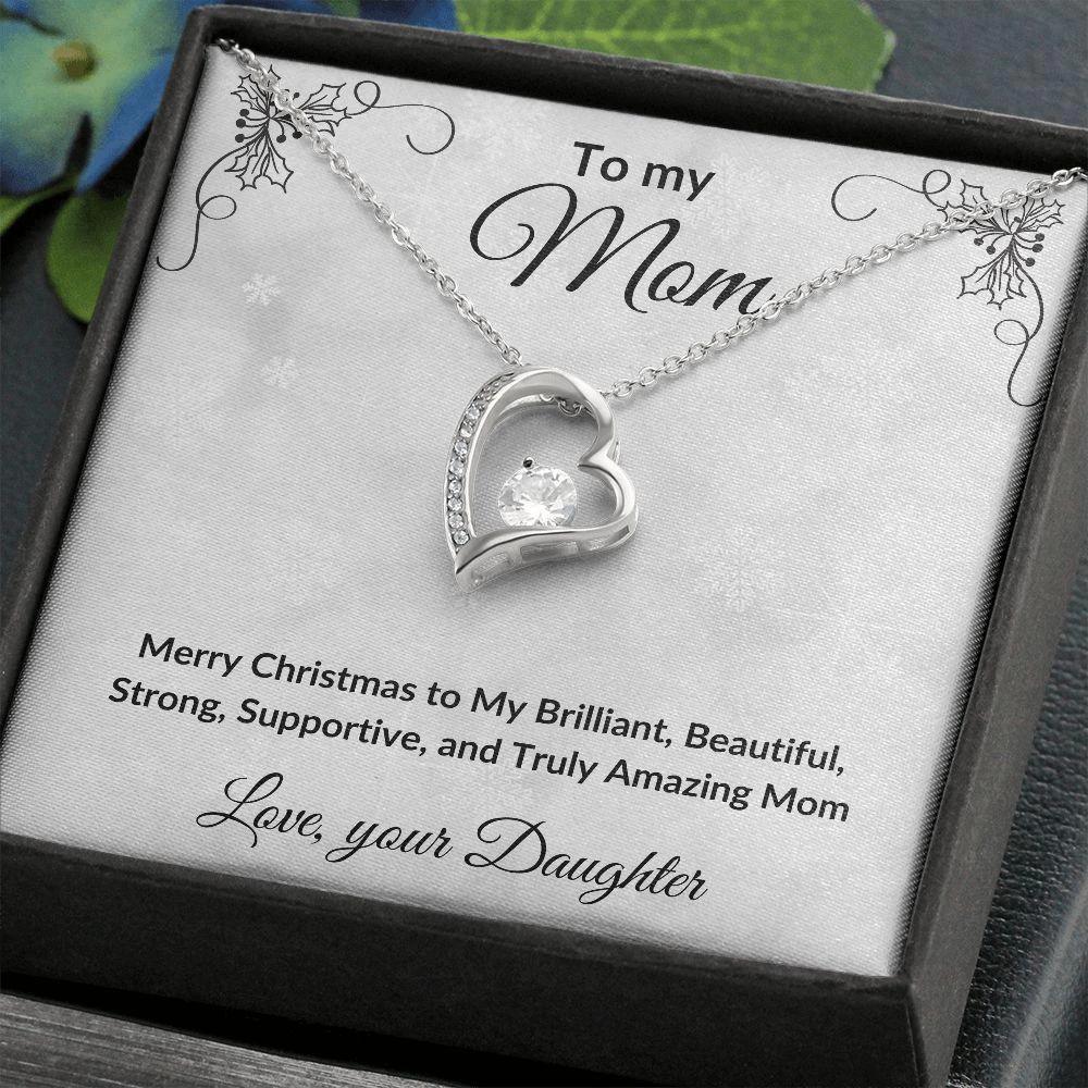 Christmas Gift for Mother Personalized Gift from Daughter or Son Forever Love Necklace