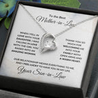 To Best Mother-in-Law from Son-in-Law Personalized Heart Necklace