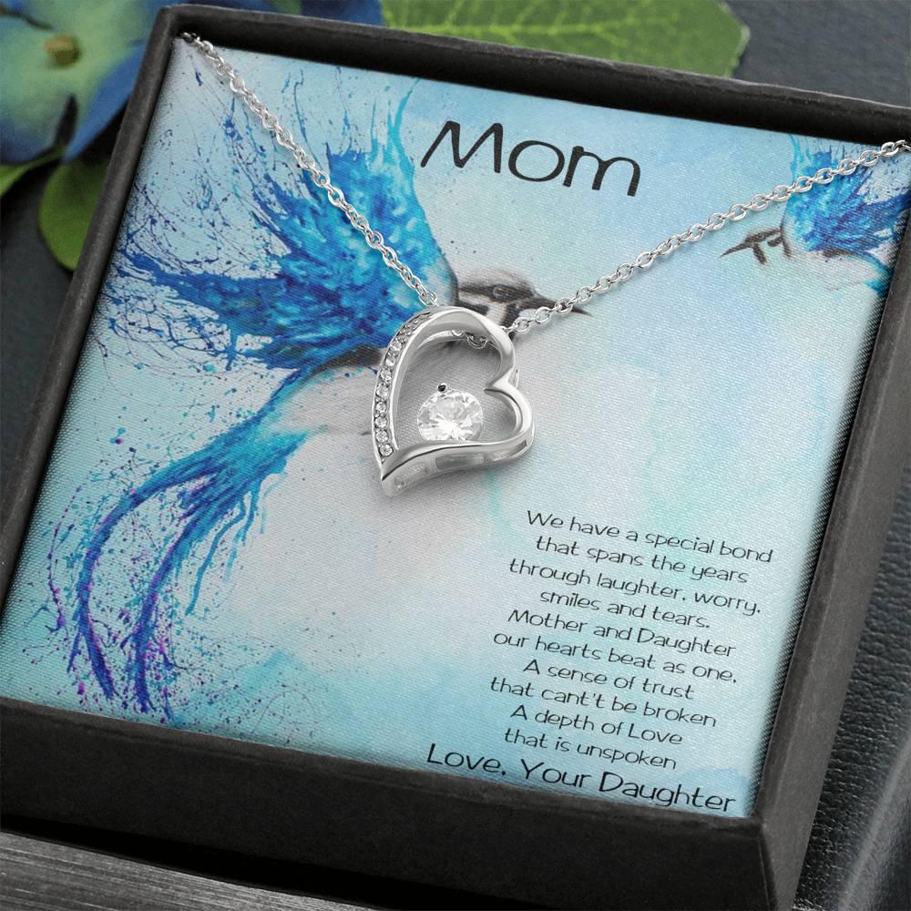 Gift for Mother From Daughter Forever Love Heart Pendant Necklace - Mallard Moon Gift Shop