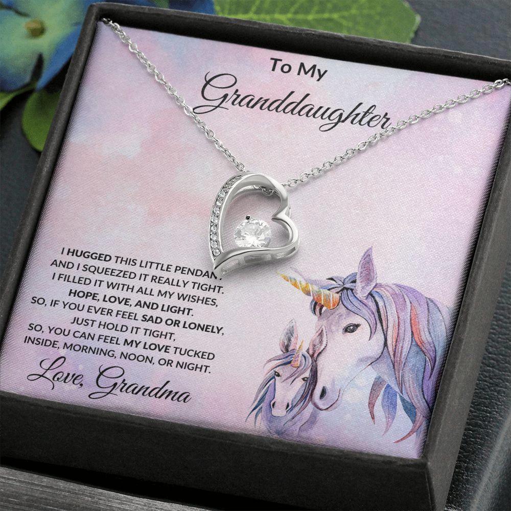 To My Granddaughter Necklace Love Grandma