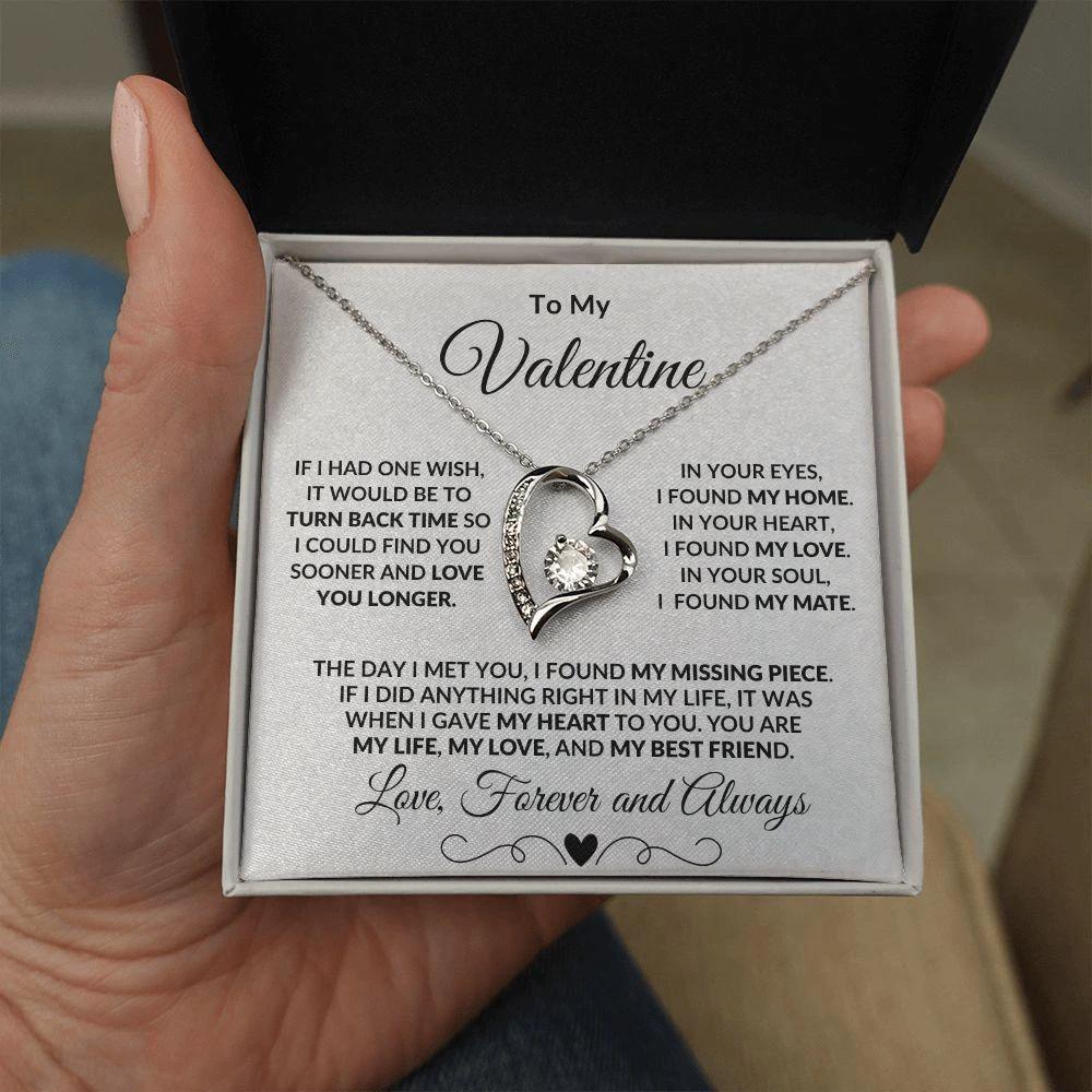 To My Valentine Forever Love Heart Necklace