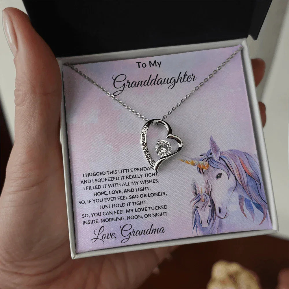 To My Granddaughter Necklace Love Grandma