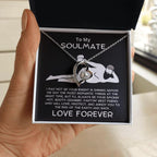 To My Soulmate - Love Forever - Dazzling Heart Pendant Necklace