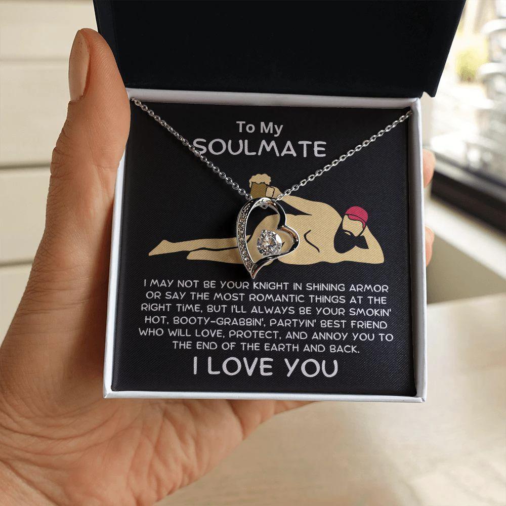 Gift for Soulmate Smoking Hot Lover Heart Pendant Necklace