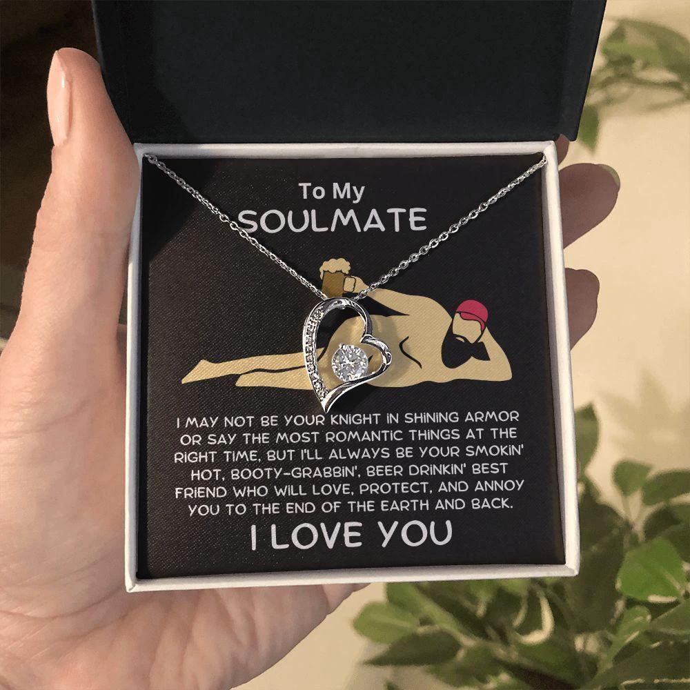 To My Soulmate Smoking Hot Lover Forever Love Heart Pendant Necklace