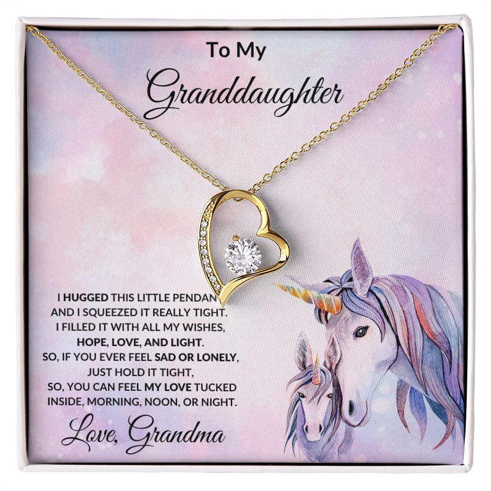 To My Granddaughter Necklace Love Grandma