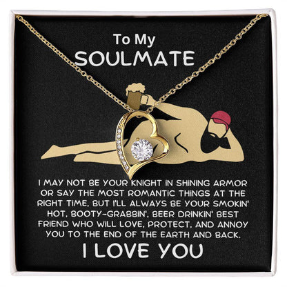 To My Soulmate Smoking Hot Lover Forever Love Heart Pendant Necklace - Mallard Moon Gift Shop