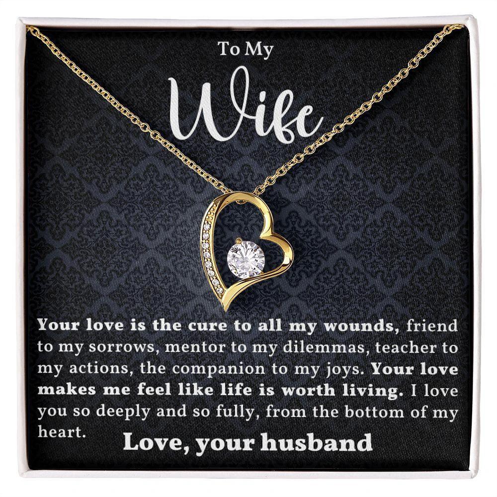 Gift for Wife - Bottom of my Heart - Forever Love Heart Pendant Necklace