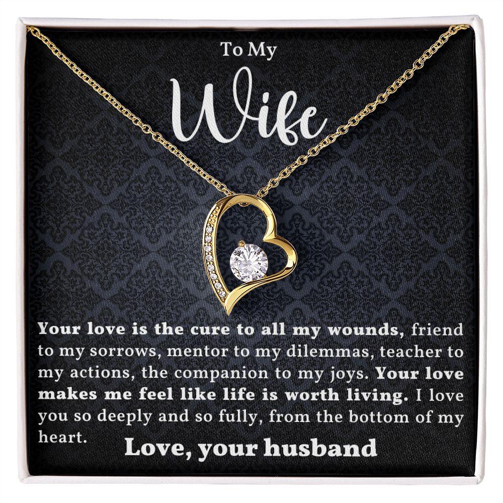 Gift for Wife - Bottom of my Heart - Forever Love Heart Pendant Necklace - Mallard Moon Gift Shop