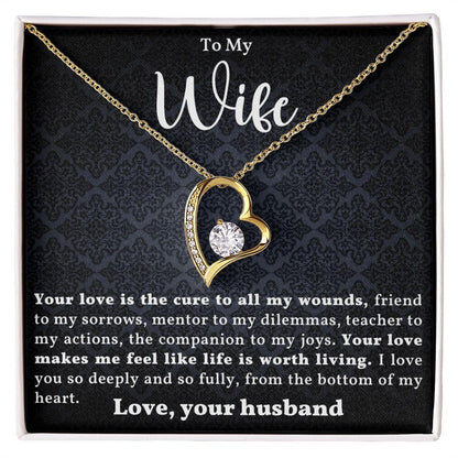 Gift for Wife - Bottom of my Heart - Forever Love Heart Pendant Necklace - Mallard Moon Gift Shop