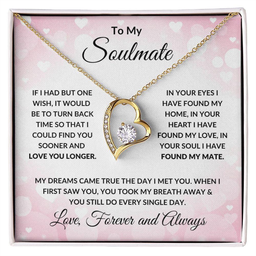 Gift for Soulmate - My Dreams Came True - Forever Love Heart Pendant Necklace - Mallard Moon Gift Shop