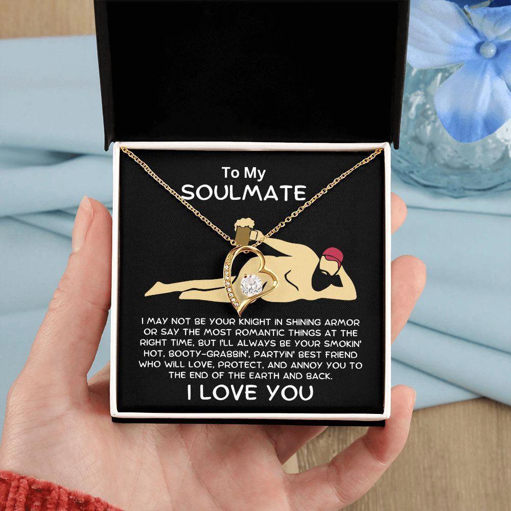Gift for Soulmate Smoking Hot Lover Heart Pendant Necklace