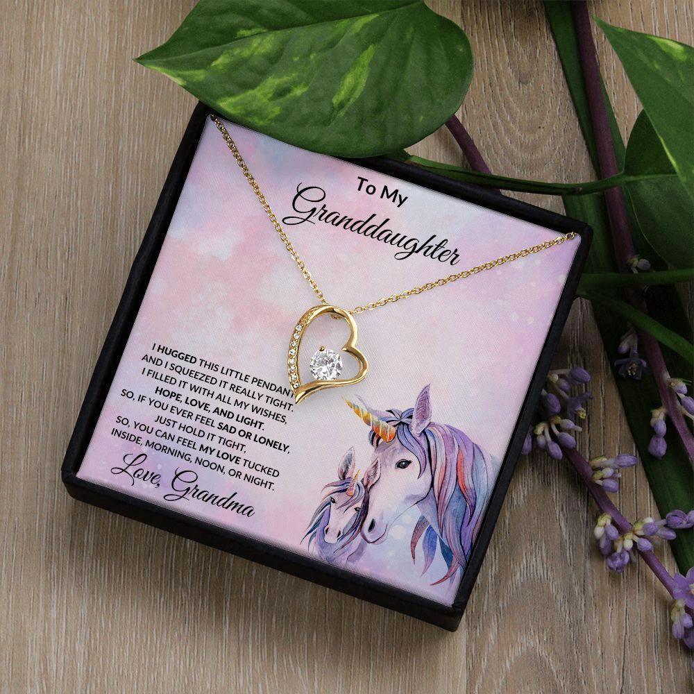 To My Granddaughter Necklace Love Grandma
