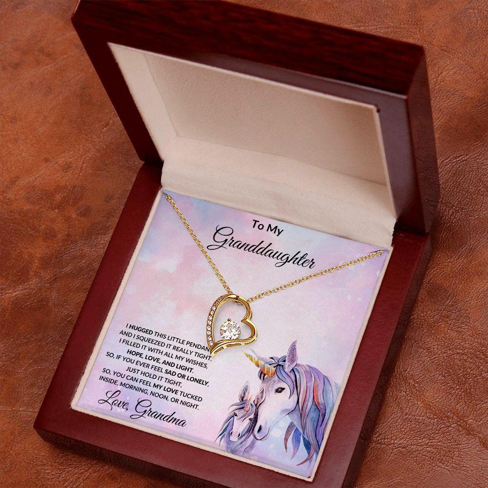 To My Granddaughter Necklace Love Grandma
