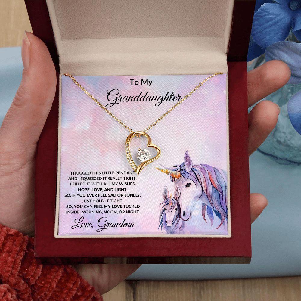 To My Granddaughter Necklace Love Grandma