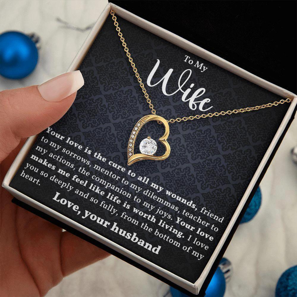 Gift for Wife - Bottom of my Heart - Forever Love Heart Pendant Necklace