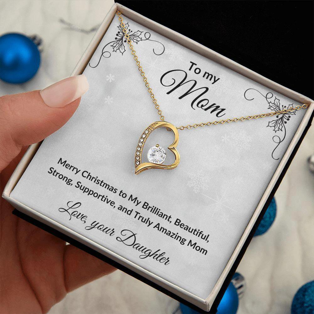 Christmas Gift for Mother Personalized Gift from Daughter or Son Forever Love Necklace