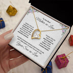 Mother-in-law Gift from Son-in-law Forever Love Heart Pendant Necklace