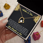 Gift for Mother-in-law from Daughter-in-law Forever Love Heart Necklace with Message Card and Gift Box