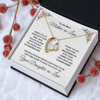 To My Mother-in-law Gift from Daughter-in-law Forever Love Heart Pendant Necklace