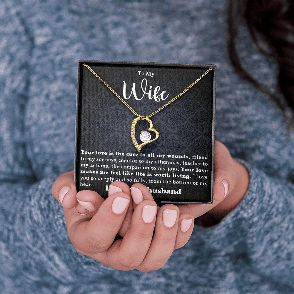 Gift for Wife - Bottom of my Heart - Forever Love Heart Pendant Necklace
