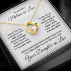 To the Best Mother-in-law from Daughter-in-law Forever Love Heart Pendant Necklace