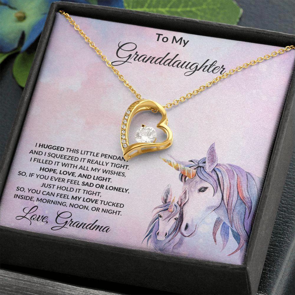 To My Granddaughter Necklace Love Grandma