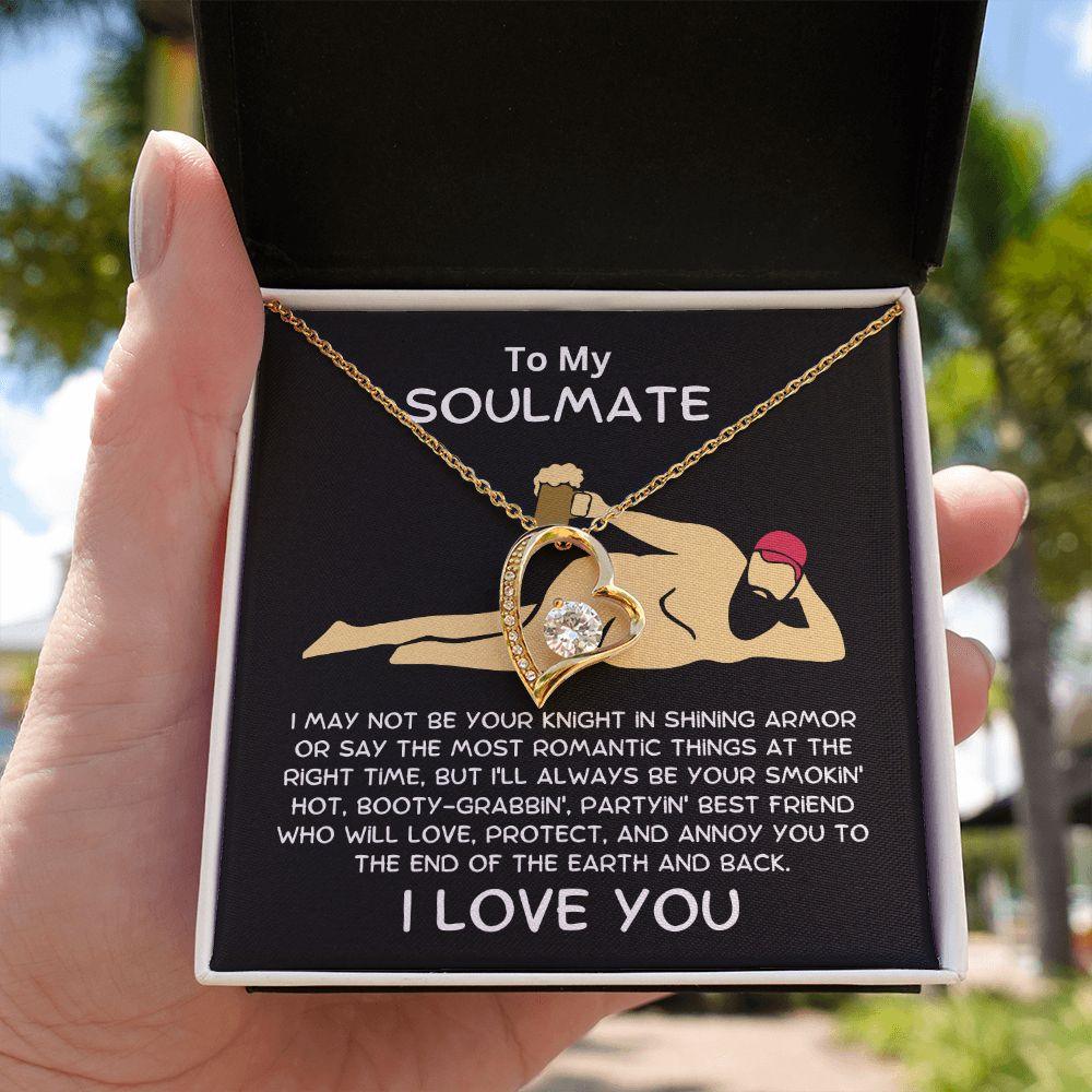 Gift for Soulmate Smoking Hot Lover Heart Pendant Necklace - Mallard Moon Gift Shop