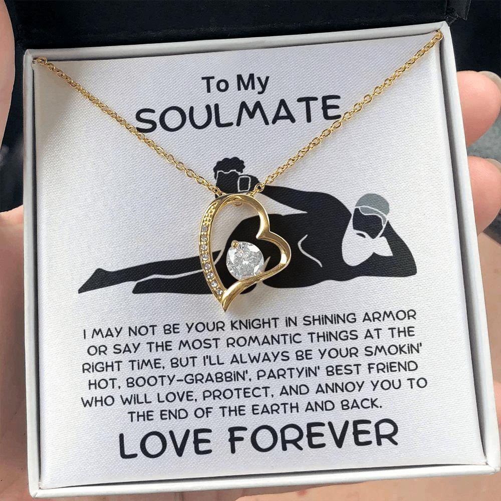 To My Soulmate - From Your Smokin' Hot Lover - Heart Pendant Necklace