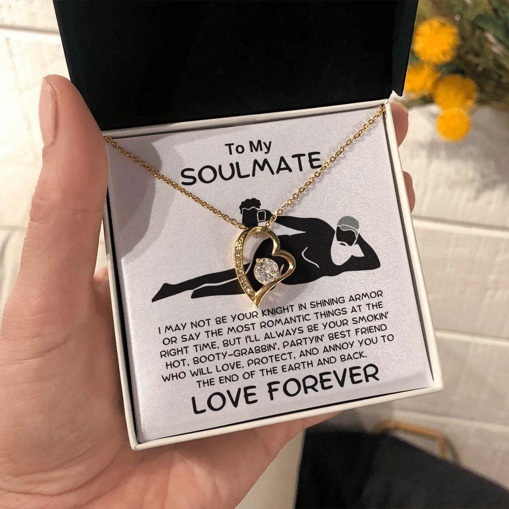 To My Soulmate - From Your Smokin' Hot Lover - Heart Pendant Necklace
