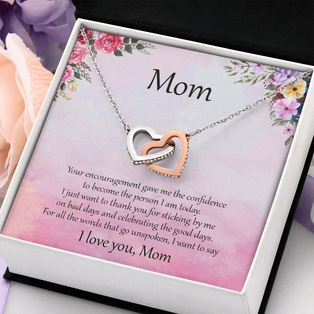 Gift for Mom Heart Pendant Necklace