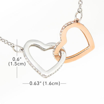 Mother's Day Gold and Silver Heart Necklace for Mother-in-Law from Daughter in Law with Message Card - Mallard Moon Gift Shop