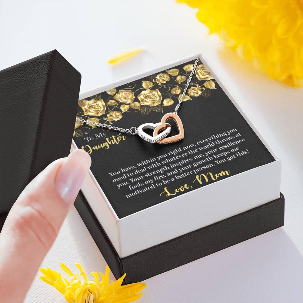 Daughter Heart Pendant Necklace from Mom - Mallard Moon Gift Shop