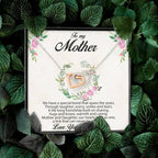 Gift for Mother Interlocking Hearts Pendant Necklace From Daughter Message Card Gift Box