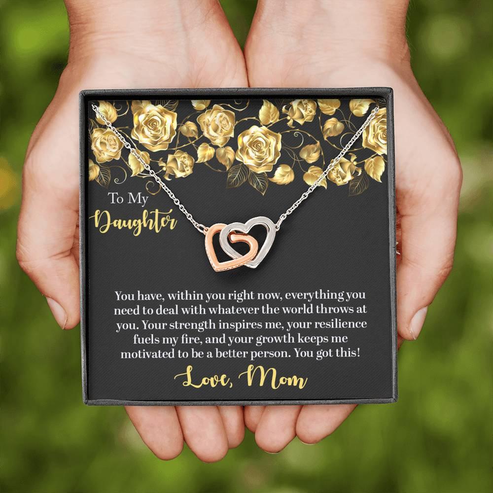 Daughter Heart Pendant Necklace from Mom - Mallard Moon Gift Shop