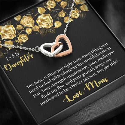 Daughter Heart Pendant Necklace from Mom - Mallard Moon Gift Shop