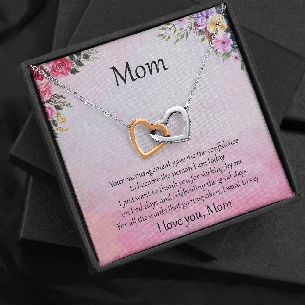 Gift for Mom Heart Pendant Necklace