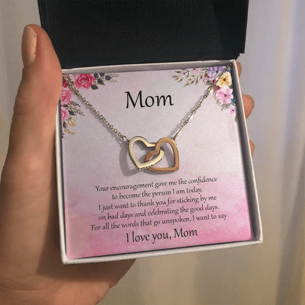 Gift for Mom Heart Pendant Necklace