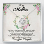 Gift for Mother Love Knot Necklace Message Card from Daughter