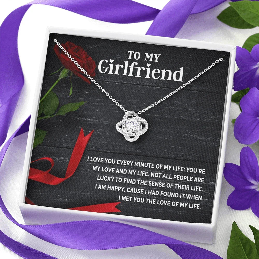 Gift for Girlfriend - Love you Every Minute - CZ Pendant Necklace