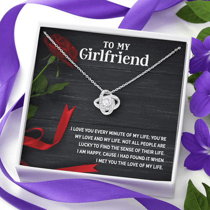 Gift for Girlfriend - Love you Every Minute - CZ Pendant Necklace - Mallard Moon Gift Shop