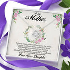 Gift for Mother Love Knot Necklace Message Card from Daughter