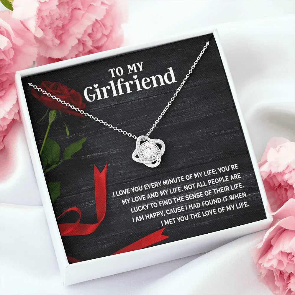 Gift for Girlfriend - Love you Every Minute - CZ Pendant Necklace