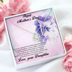 Mother from Daughter Love Knot Necklace Cat Message Card