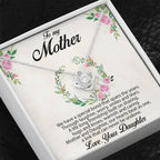 Gift for Mother Love Knot Necklace Message Card from Daughter