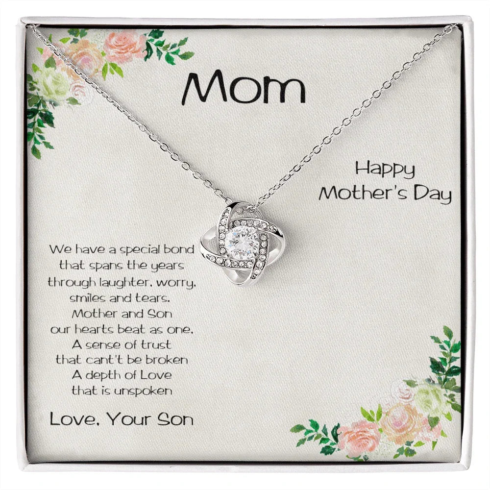 Mother's Day Love Knot Pendant Necklace from Son