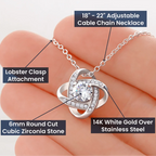 Bonus Daughter Pendant Necklace Custom Christmas Message Card with Gift Box from Dad