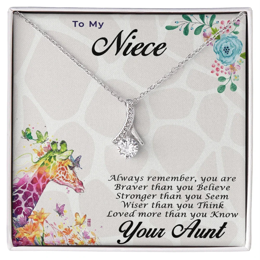 Gift for Niece CZ Pendant Necklace