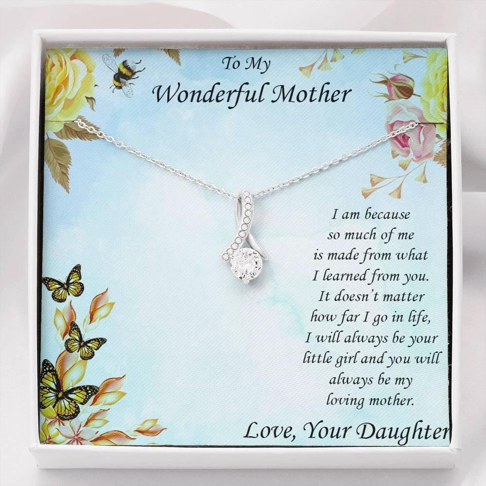 To Mother from Daughter Alluring Beauty Pendant Necklace